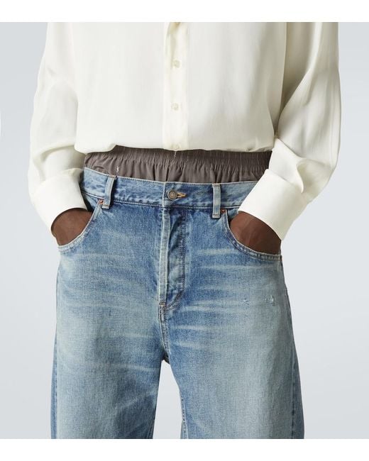 Saint Laurent Gray Silk Boxer Briefs for men