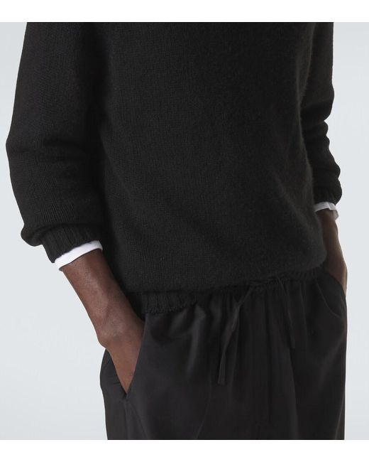 Umit Benan Black Milano Wool Sweater for men