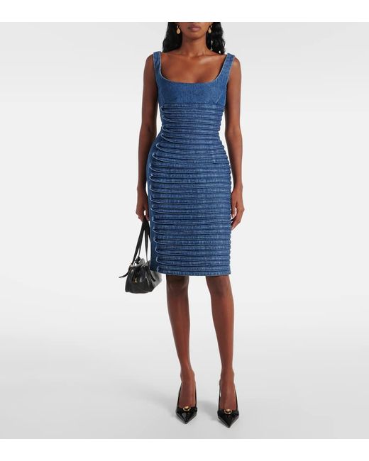 Versace Blue Denim Mini Dress