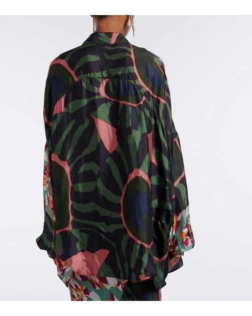 Dries Van Noten Black Printed Twill Shirt