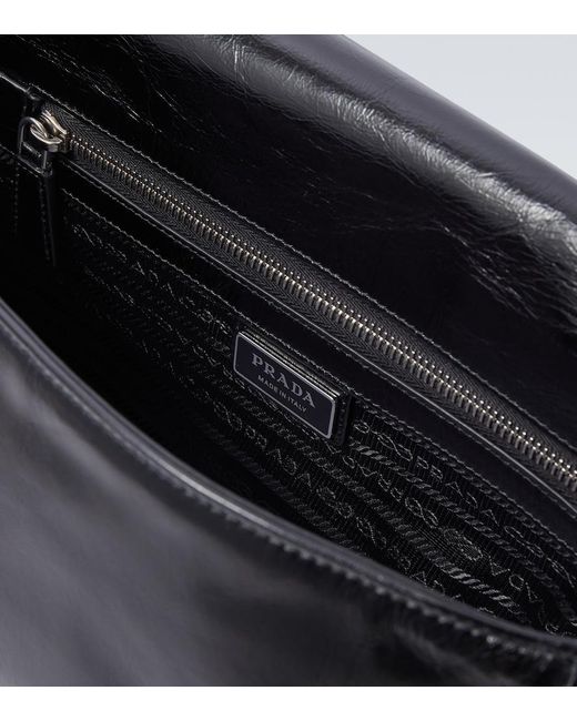 Prada Black Leather Shoulder Bag for men
