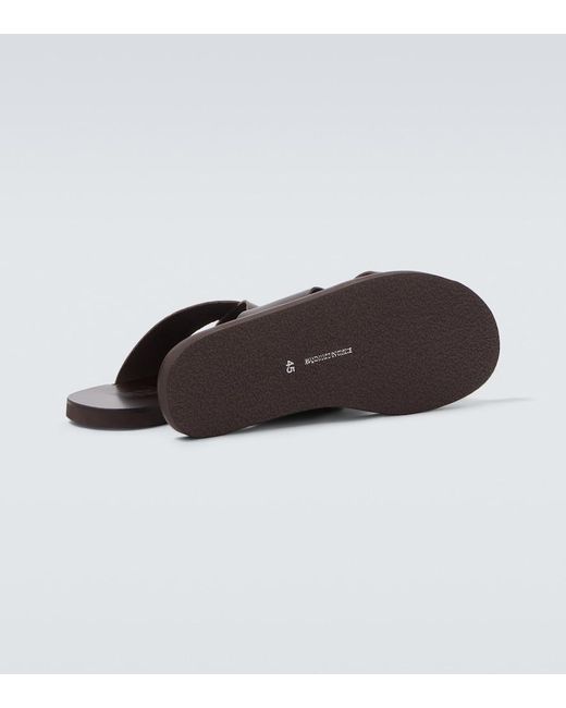 Ancient Greek Sandals Brown Bios Leather Sandals for men