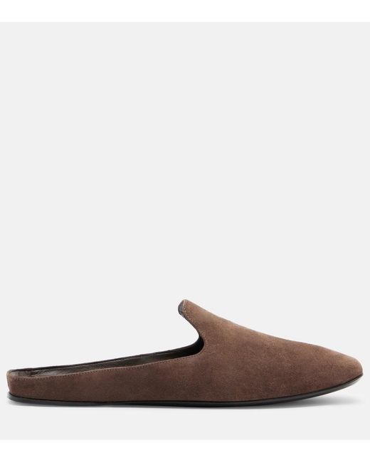 Max Mara Brown Suede Mules