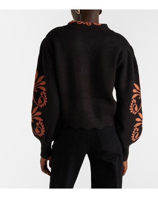 Farm Rio Black Bestickter Cardigan Cornely Ainika