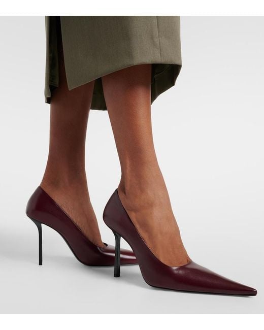 Victoria Beckham Purple Leather Pumps