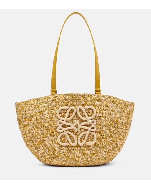 Loewe Metallic Paula's Ibiza Eclipse Medium Raffia Basket Bag