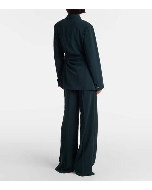Max Mara Green Comma Cady Wrap Jacket