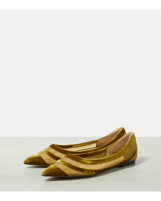 Ballerines Love En Velours Jimmy Choo en coloris Yellow