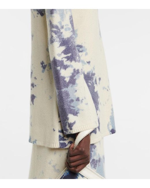 Chloé Natural Chloe Tie-dye Cashmere Minidress