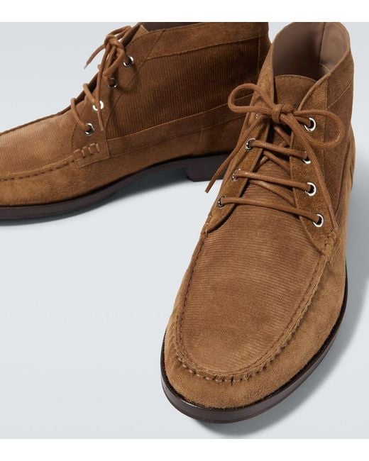 Manolo Blahnik Brown Rhinebeck Suede Desert Boots for men