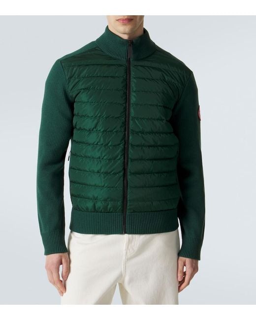Canada Goose Green Hybridge Wool Down Jacket for men
