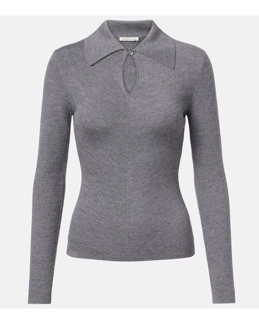 Emilia Wickstead Gray Ambrose Wool Sweater