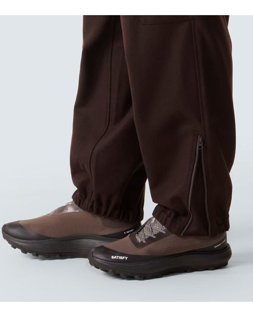 Stone Island Brown Ghost Wool-Blend Flannel Sweatpants for men