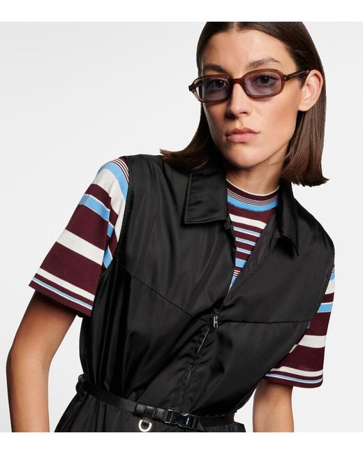 Prada Blue Rectangular Sunglasses