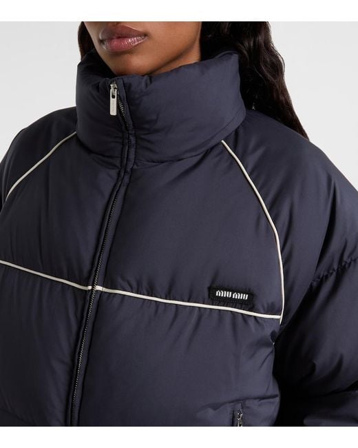 Miu Miu Blue Technical Down Jacket