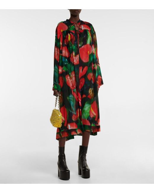 Dries Van Noten Black Leather Platform Ankle Boots