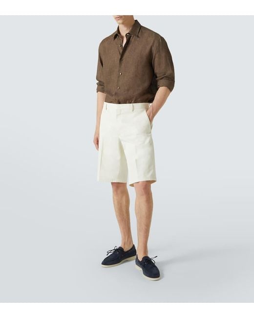 Loro Piana Segelschuhe Sea-Sail Walk Aus Veloursleder in Blue für Herren