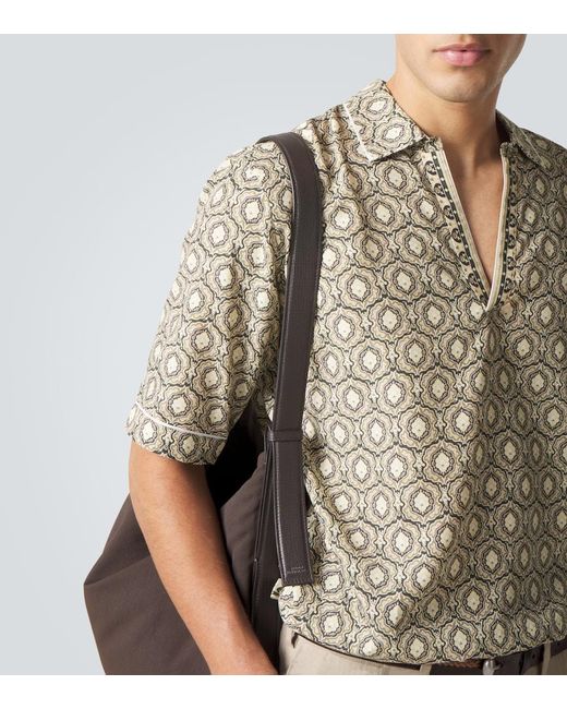 Orlebar Brown Natural Ridley Printed Shirt for men