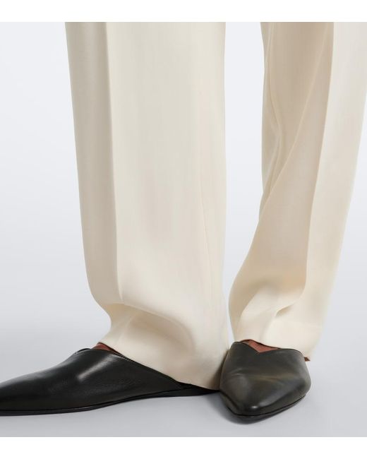 Loulou de Saison White Alio Lds Pleated Straight Pants