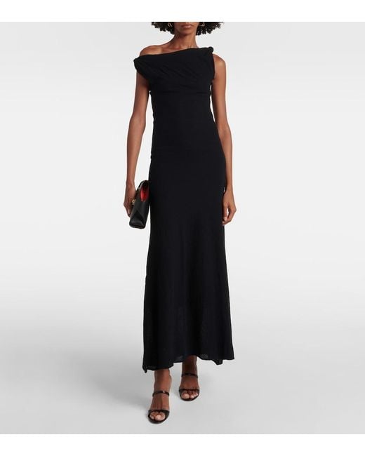 Sir Black Glow Twist Cotton-Blend Midi Dress