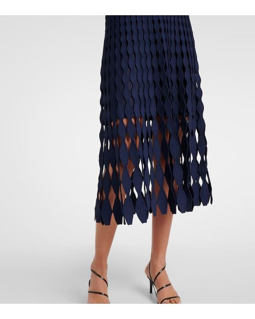 Jonathan Simkhai Blue Midirock Wilma Aus Strick