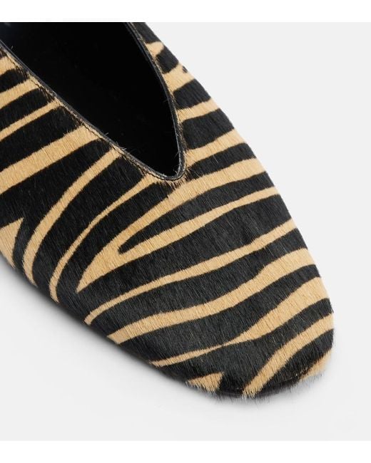 Le Monde Beryl Brown Luna Calf Hair Ballet Flats