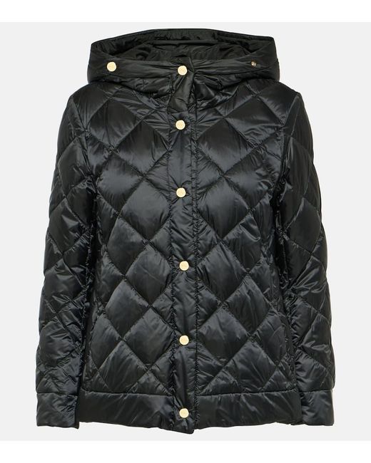 Max Mara Black The Cube Risoft Quilted Down Jacket