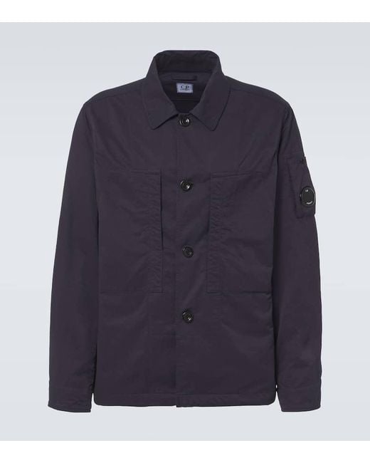 C P Company Blue Technical Overshirt for men