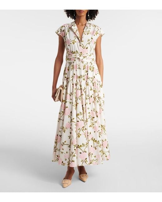 Giambattista Valli Metallic Floral Cotton Gown