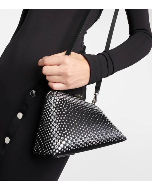 The Attico Black Verzierte Clutch Midnight Mini