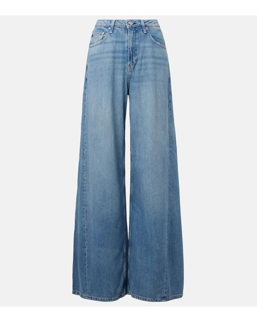 Jeans Anchos De Tiro Alto AG Jeans de color Blue