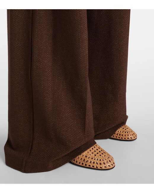 Max Mara Brown Weite Hose Aereo Aus Einem Baumwollgemisch