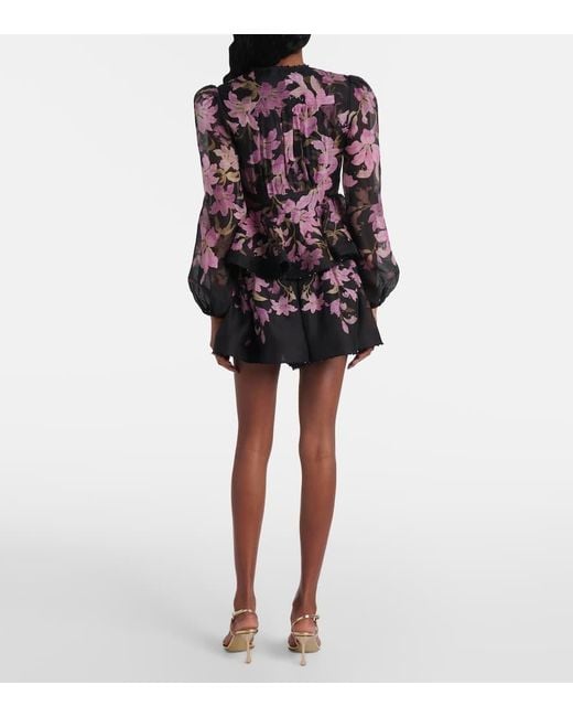 Zimmermann Purple Bedruckte Bluse Dawning