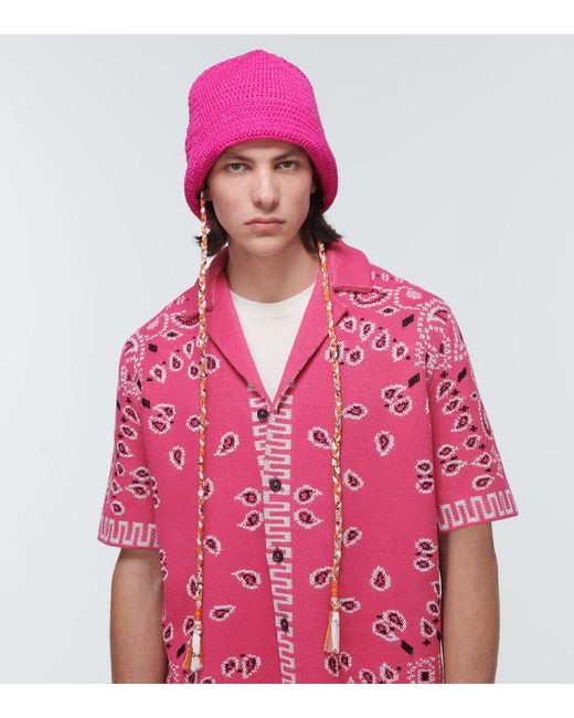 Alanui Pink Beach Break Bucket Hat for men