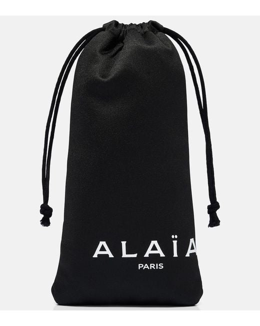 Alaïa Black Logo Oversized Sunglasses