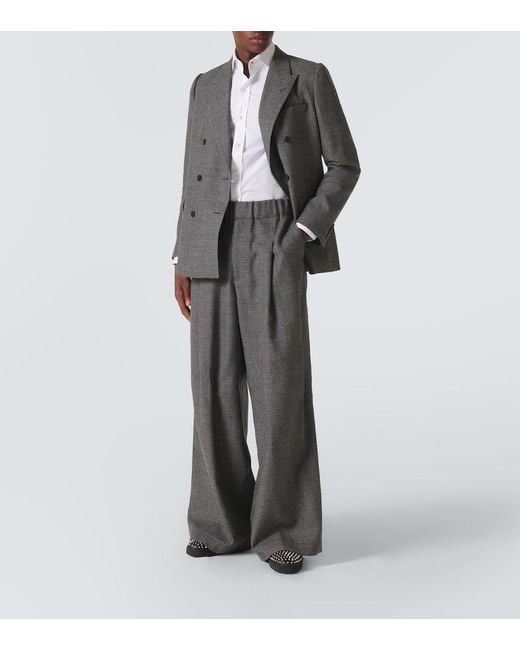 Christian Louboutin Black Louis Spikes Leather Sneakers for men