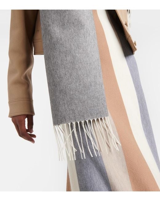 Gabriela Hearst Gray Blaine Fringed Silk And Cashmere Scarf