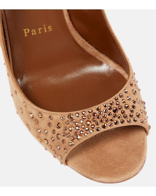 Christian Louboutin Multicolor Nudes Degrachick Suede Sandals