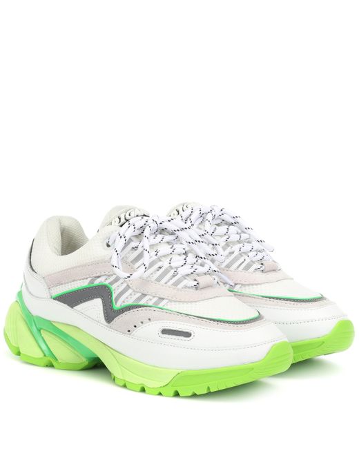 Axel Arigato White Exclusive To Mytheresa – Leather And Mesh Sneakers