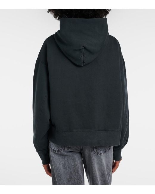SLVRLAKE Denim Black Relaxed Cotton Jersey Hoodie