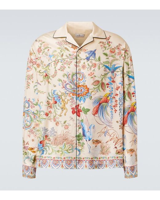 Etro White Printed Shirt for men