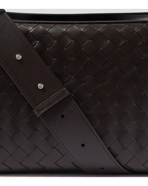 Borsa A Tracolla Tribeca di Bottega Veneta in Black da Uomo