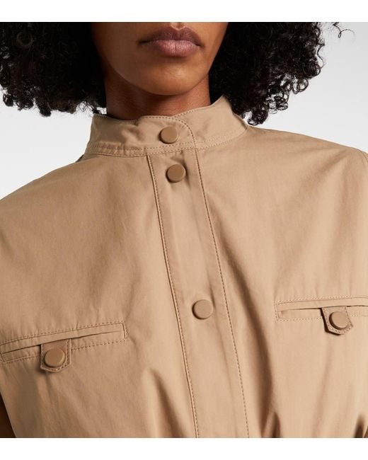 Yves Salomon Natural Belted Cotton Jacket