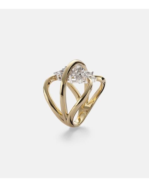 Anillo Golden Strada De Oro De 18 Ct Con Diamantes YEPREM de color Metallic