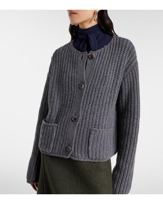 Lisa Yang Gray Suzie Cashmere Cardigan