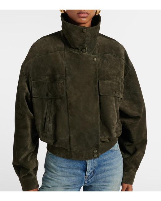 Saint Laurent Green Suede Jacket