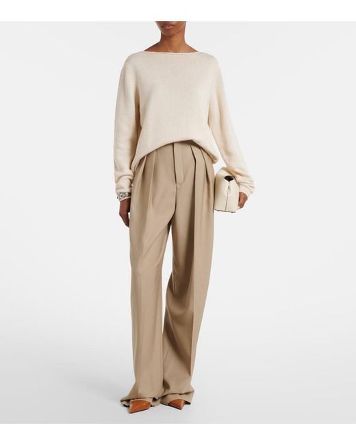 Jardin Des Orangers Natural Wool And Cashmere Sweater