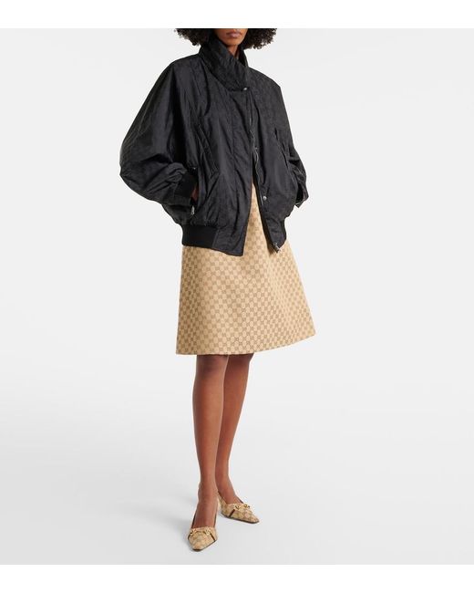 Gucci Black Gg Cotton-Trimmed Jacket