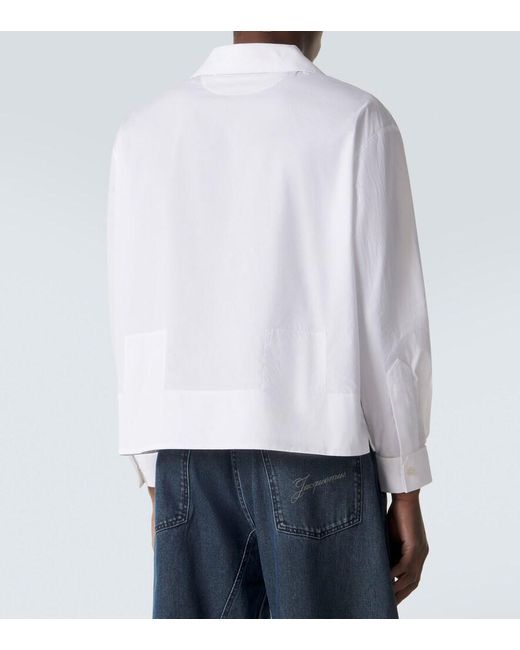 Bode White Cotton Poplin Top for men