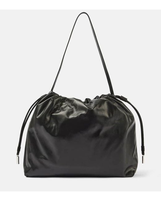 The Row Black Schultertasche Angy Aus Leder